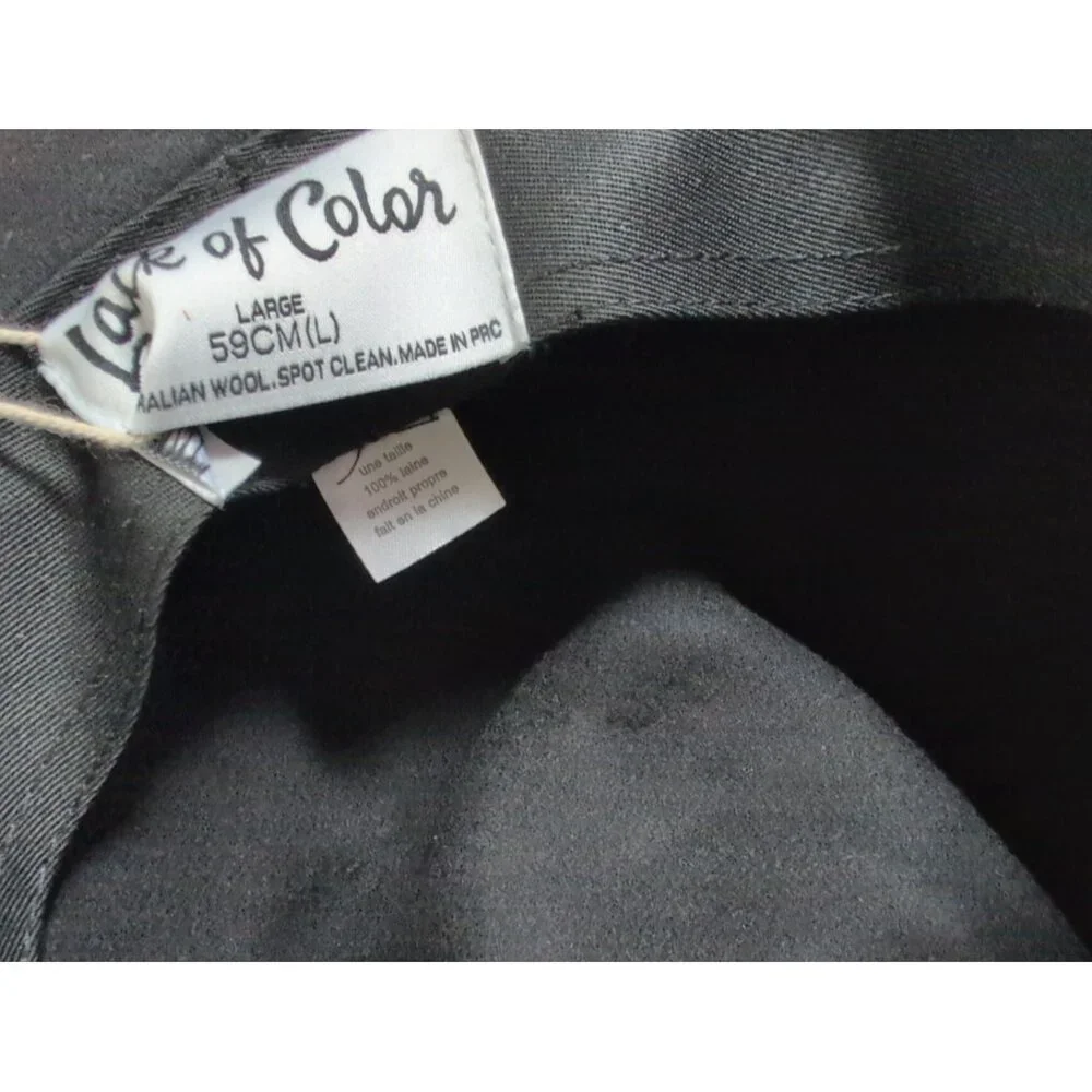 Lack of Color The Grove Wool Felt in‎ Black Large (59cm) - New